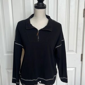 Tribal Jeans Black Thermal Top